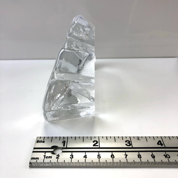 Mats Jonasson seal etched glass signed crystal paperweight Swedish clear frosted - Picture 4 of 7